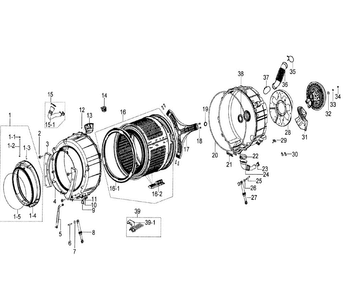 Part Location Diagram of DC97-12578D Samsung Hose Assembly