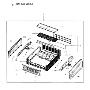 Dual Module Diagram and Parts List for DVE60M9900V A3-0000 Samsung Dryer
