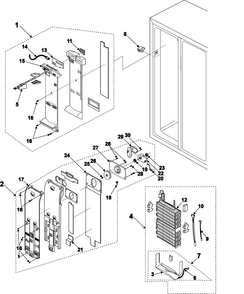 Freezer Compartment Diagram and Parts List for RH2777AT XAA Samsung Refrigerator