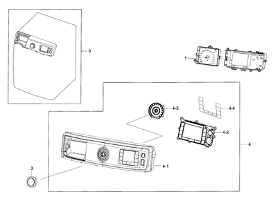 Control Panel Diagram and Parts List for WF56H9110CW A2-0000 Samsung Washer