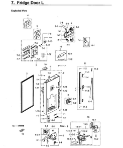 Fridge Door Lt Diagram and Parts List for RF24J9960S4 AA-0004 Samsung Refrigerator