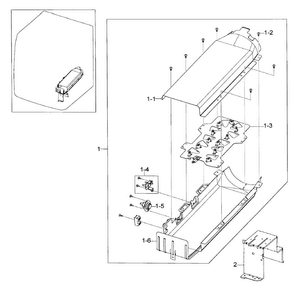 Heater Assy Diagram and Parts List for DV419AEU XAA-0000 Samsung Dryer