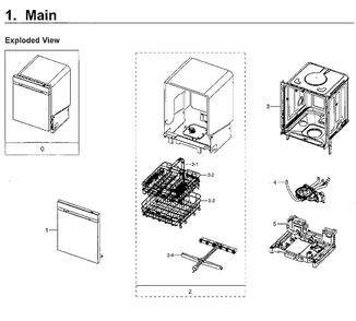 Part Location Diagram of DD97-00430K Samsung Assembly DOOR;DW8000J,POCKET LIGHT,BLACK STS