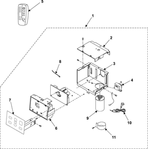 Control Assembly Diagram and Parts List for AW109AB XAA Samsung Air Conditioner