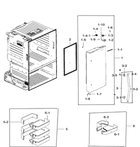 Right Door Diagram and Parts List for RF28HFEDTWW AA-04 Samsung Refrigerator