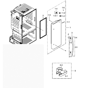 Fridge Door R Diagram and Parts List for RF23HCEDBSR AA-0011 Samsung Refrigerator
