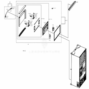 Part Location Diagram of DA82-02627W Samsung Packing Door Assembly