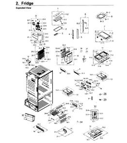 Fridge Diagram and Parts List for RF26J7500BC AA-0002 Samsung Refrigerator