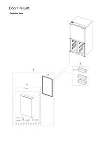 Part Location Diagram of DA82-03216L Samsung Packing Door Assembly (Left)
