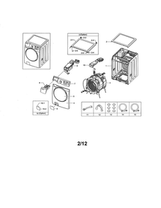 Main Diagram and Parts List for WF461ABW XAA Samsung Washer