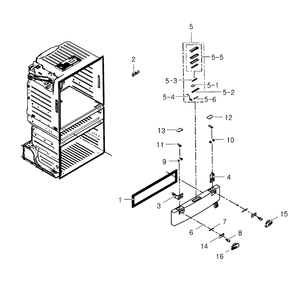 Flexzone Diagram and Parts List for RF25HMEDBWW AA-01 Samsung Refrigerator