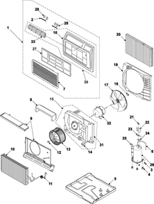 Chassis Assembly Diagram and Parts List for AW109AB XAA Samsung Air Conditioner