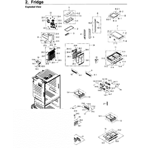 Fridge Diagram and Parts List for RF26J7500BC AA-01 Samsung Refrigerator
