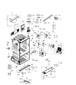 Part Location Diagram of DA61-07772C Samsung Hinge-middle right
