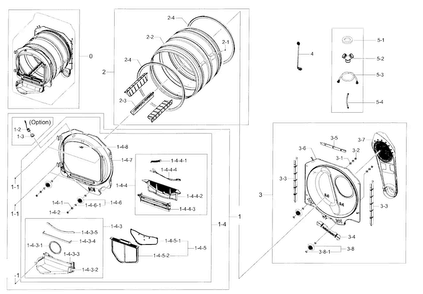 Part Location Diagram of DC97-16956C Samsung Drum