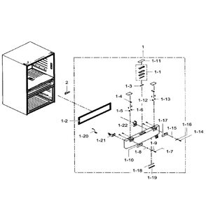 Flexzone Door Diagram and Parts List for RF31FMEDBWW AA-01 Samsung Refrigerator