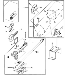 Heater Assy Diagram and Parts List for DV317AGS XAA-0000 Samsung Dryer