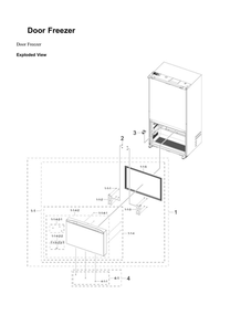 Freezer Door Diagram and Parts List for RF23BB8200AP AA-00 Samsung Refrigerator