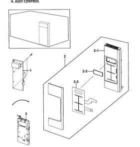 Control Panel Diagram and Parts List for 40185059210  Kenmore Microwave