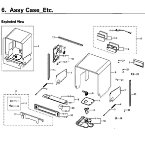 Frame Diagram and Parts List for DW80H9970US AA-02 Samsung Dishwasher