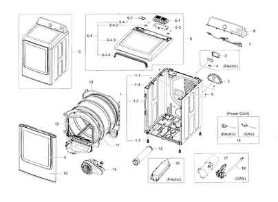 Part Location Diagram of DC97-17082C Samsung Assembly FRAME;HUDSON(D) STE