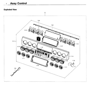 Control Diagram and Parts List for NX58K9850SG AA-0000 Samsung Range