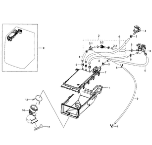 Housing Drawer Diagram and Parts List for WF350ANR XAA-0000 Samsung Washer