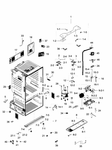 Cabinet Diagram and Parts List for RF28HFEDBSR AA-0006 Samsung Refrigerator