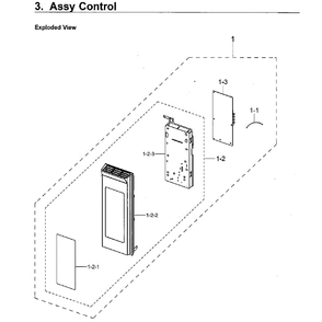 Control Diagram and Parts List for ME21K7010DS A2-00 Samsung Microwave Oven Combo