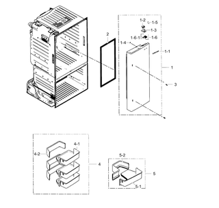 Fridge Door R Diagram and Parts List for RF263BEAESR AA-0001 Samsung Refrigerator