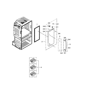 Refrigerator Door R Diagram and Parts List for RF28HMELBSR AA-0006 Samsung Refrigerator