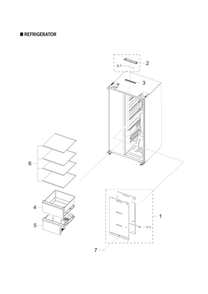 Refrigerator Parts Diagram and Parts List for RS28A500ASR AA-00 Samsung Refrigerator