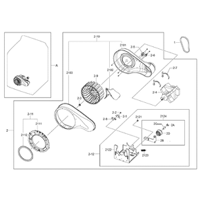 Motor Duct Diagram and Parts List for DV422EWHDWR AA-0000 Samsung Dryer