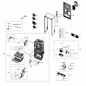 Part Location Diagram of DA97-08431E Samsung Assembly Partition; Aw3-14,slim Hinge