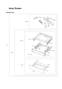 Part Location Diagram of DG94-00504W Samsung Drawer Assembly