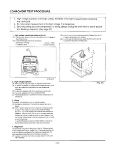 Component Test Procedure Diagram and Parts List for MW2030U XAA Samsung Microwave