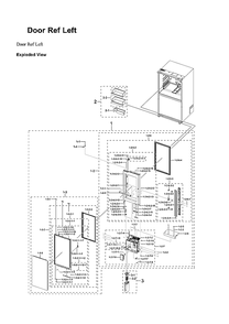 Part Location Diagram of DA93-01230E Samsung ASSEMBLY DOOR SUB-REF LEFT;RF8