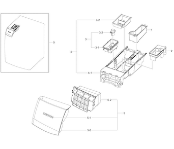 Drawer Diagram and Parts List for WF457ARGSGR A2-0000 Samsung Washer