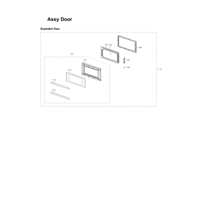 Part Location Diagram of DE64-40333C Samsung Door