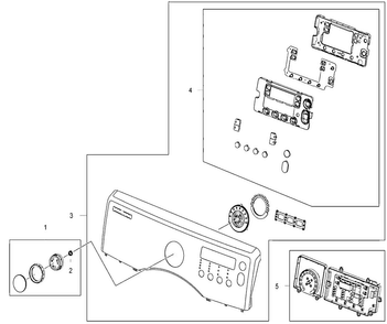 Fr Panel Diagram and Parts List for DV330AGW XAA Samsung Dryer