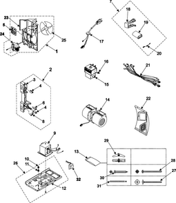 Internal Control/latch Asy/base Diagram and Parts List for SMH7175BE XAA Samsung Microwave
