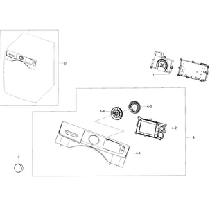 Control Panel Diagram and Parts List for WF45H6100AP A2-00 Samsung Washer