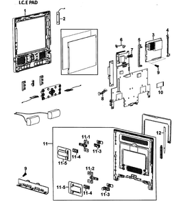 I.c.e Pad Diagram and Parts List for RH269LBSH XAA-0000 Samsung Refrigerator