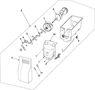 Ice Bin Diagram and Parts List for RS2623SH XAA Samsung Refrigerator