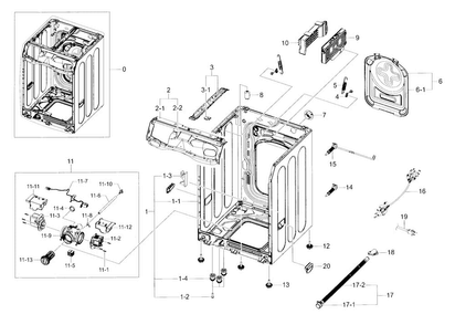 Part Location Diagram of DC97-15974H Samsung Drain Pump Assembly
