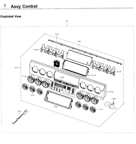 Control Diagram and Parts List for NX58K9850SS AA-0000 Samsung Range