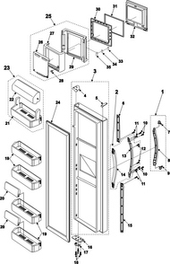 Part Location Diagram of DA34-10121A Samsung USE SAM DA34-10121B