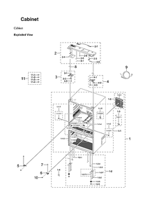 Part Location Diagram of DA97-23060A Samsung Assy Cabi Form-Cabi Module rf8