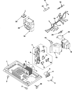 Internal Control/latch Assy/base Diagram and Parts List for MS1440BB XAA Samsung Microwave