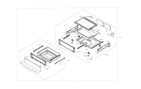 Drawe Diagram and Parts List for NE59J7850WS AA-0001 Samsung Range